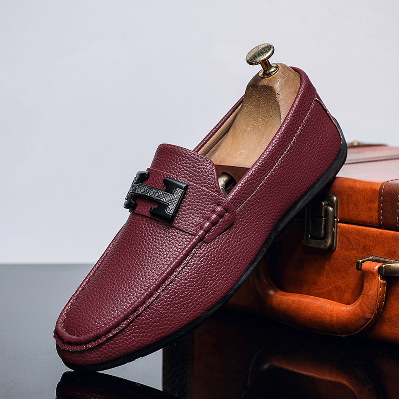Summer loafers for men - slip-on driving shoes, british style soft sole casual leather shoes, men's 1