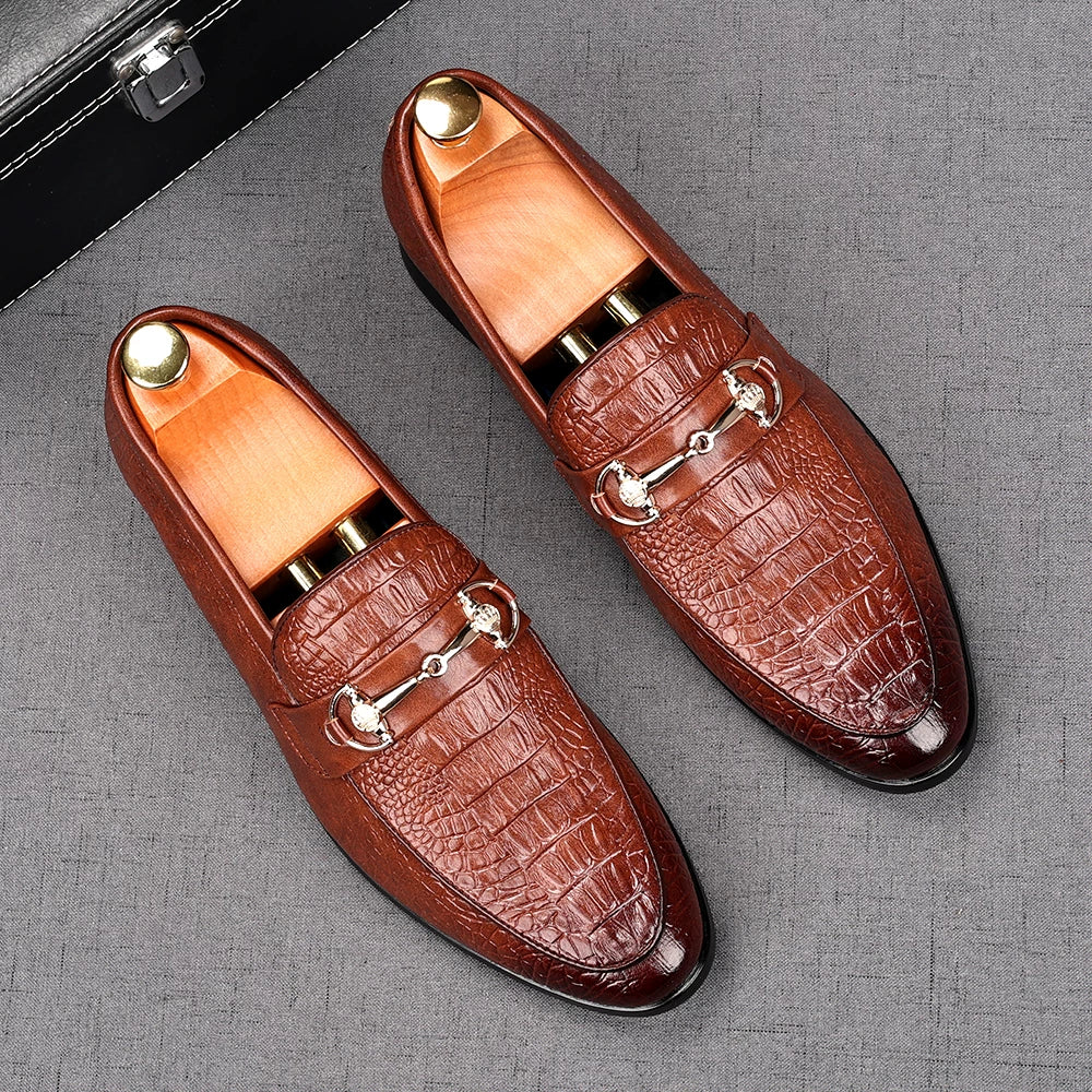Men's White Loafers, Height Increasing, Slip-On