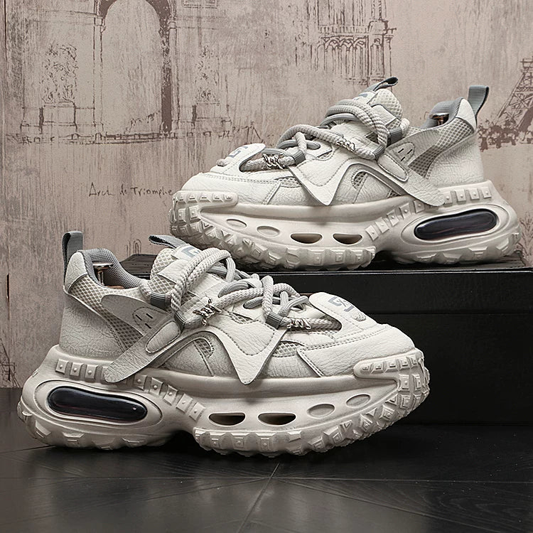 Men's Height-Increasing Platform Shock-Absorbing Trendy Chunky Dad Sneakers 2026 New