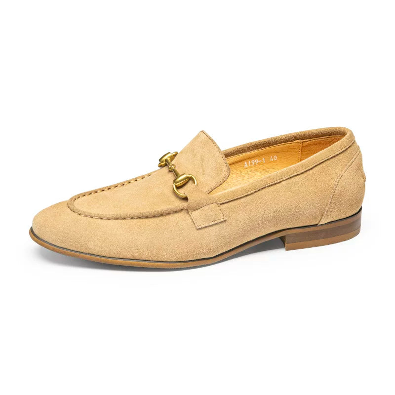 Men's Genuine Leather Loafers, Slip-On, British Style