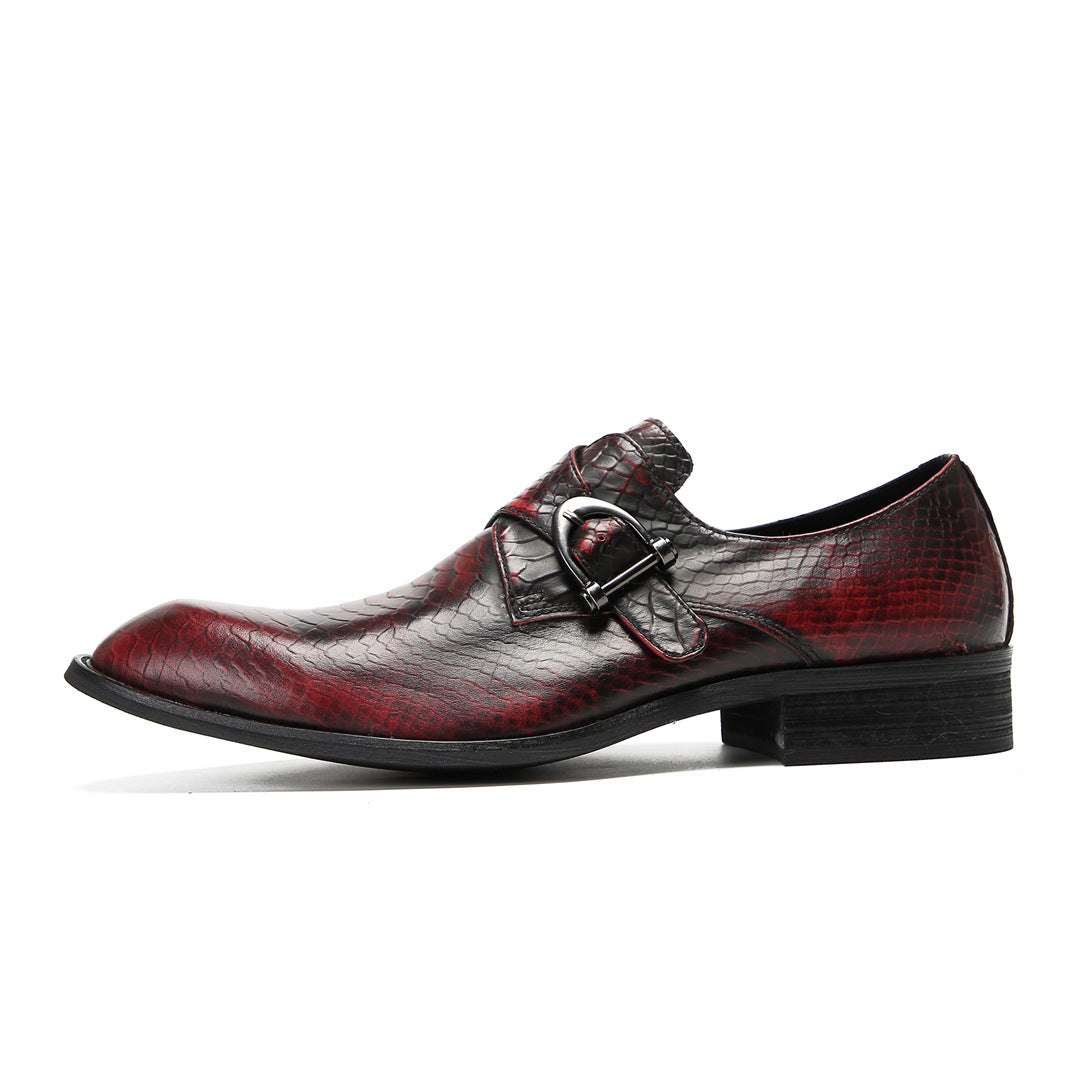 British business dress leather shoes men's wedding groom shoes cowhide pointed Oxford summer breathable handmade men's shoes trend