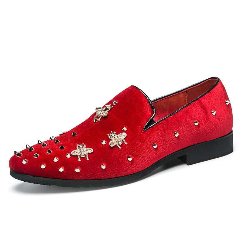 Cross-border hairstylist men's shoes fashion british studded shoes exportplus size slip-on driving 5