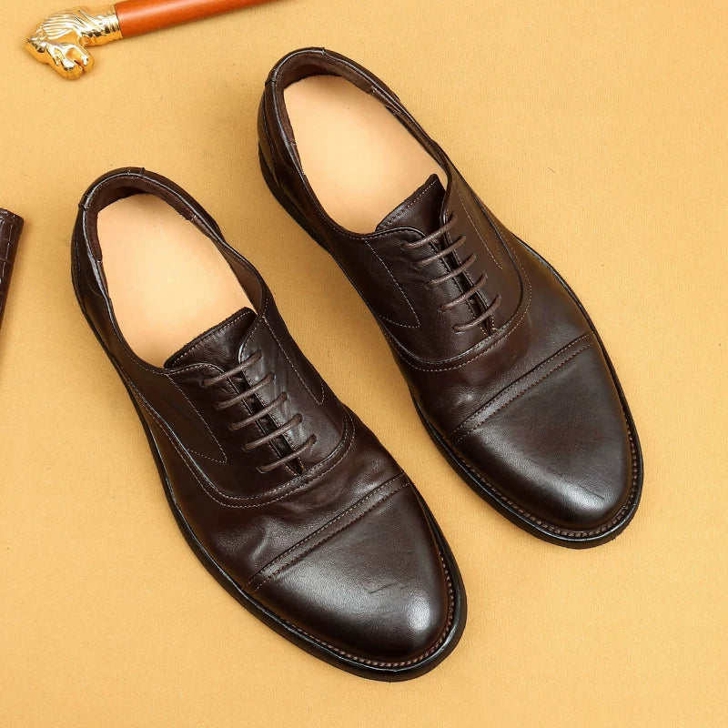 Men's Genuine Leather Leather Shoes, Handmade, Business