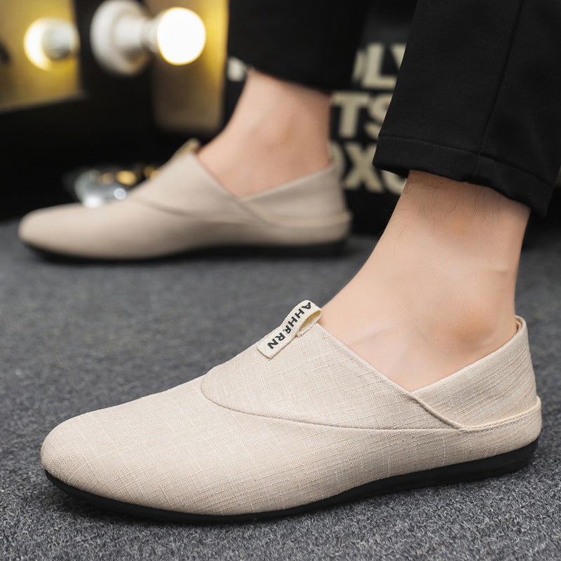 Spring/summer casual sneakers, trendy loafers, men's slip-ons, moccasins, one-step shoes, men's foot 5