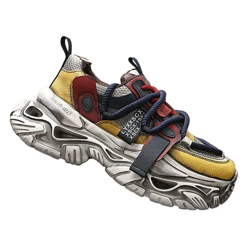 Men's Platform Breathable Retro Trendy Chunky Dad Sneakers 2026 New