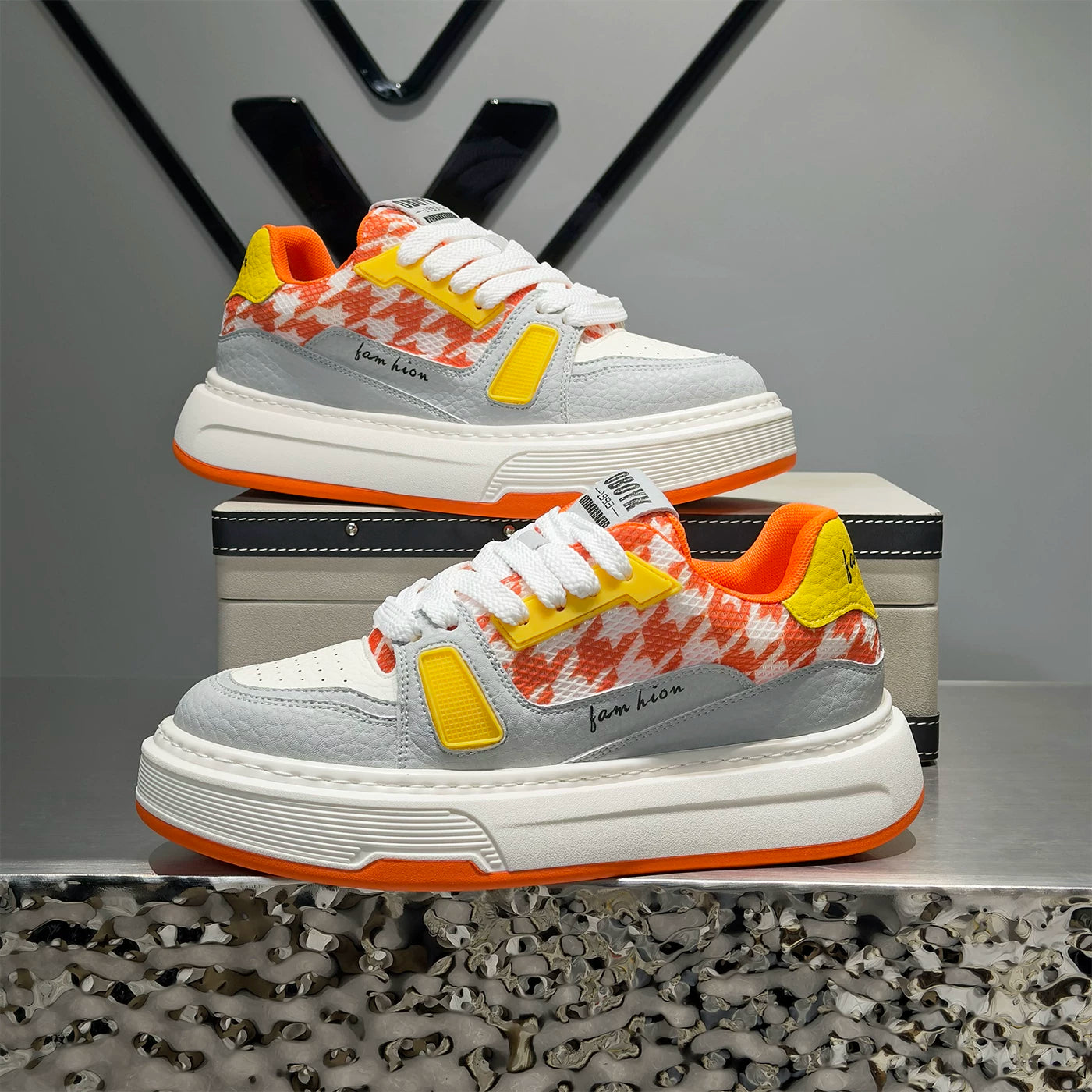 Men's Platform Low-Top Trendy Skate Shoes Spring