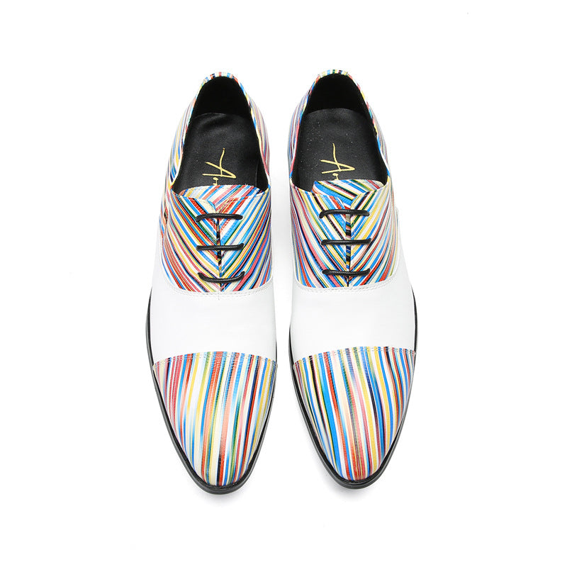 Foreign trade cowhide men's shoes autumn and winter pointed leather shoes men's British cowhide business formal wear trendy breathable men's single shoes