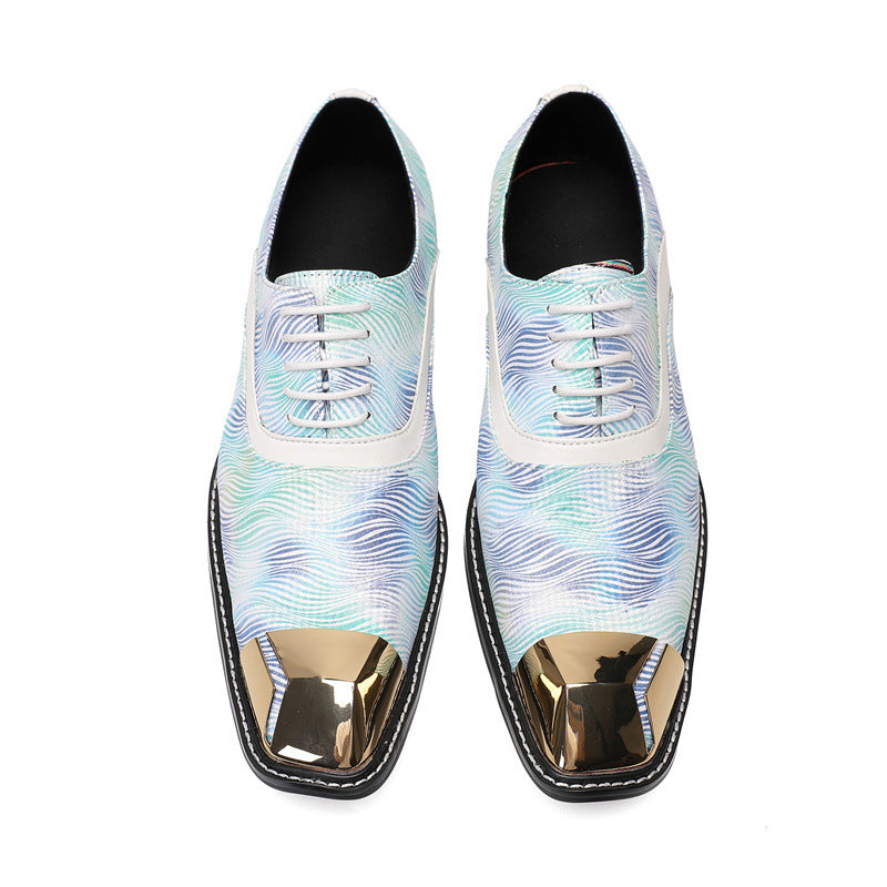 Men's Shoes 2023 Summer New Korean Style Casual Leather Shoes Soft Sole Cowhide Trendy Brand British Business Formal Fashion Shoes
