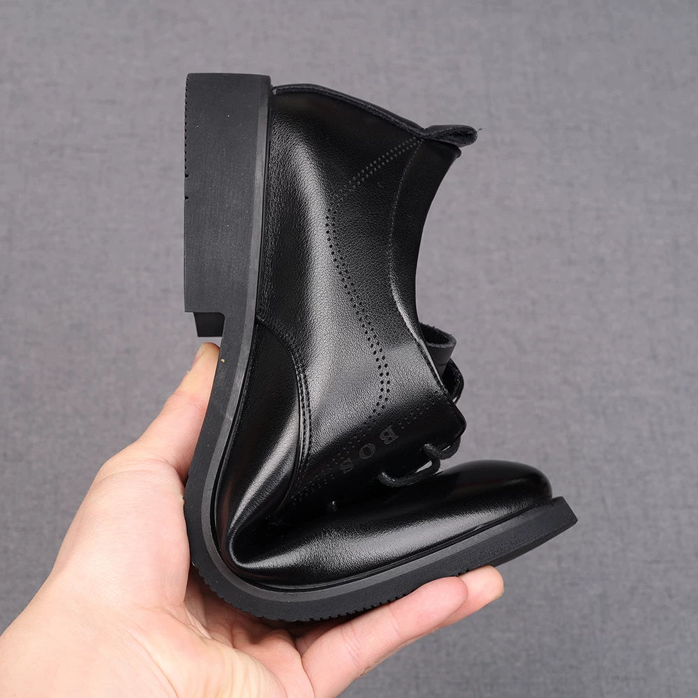 Men's Derby Shoes, Height Increasing, Lace-Up