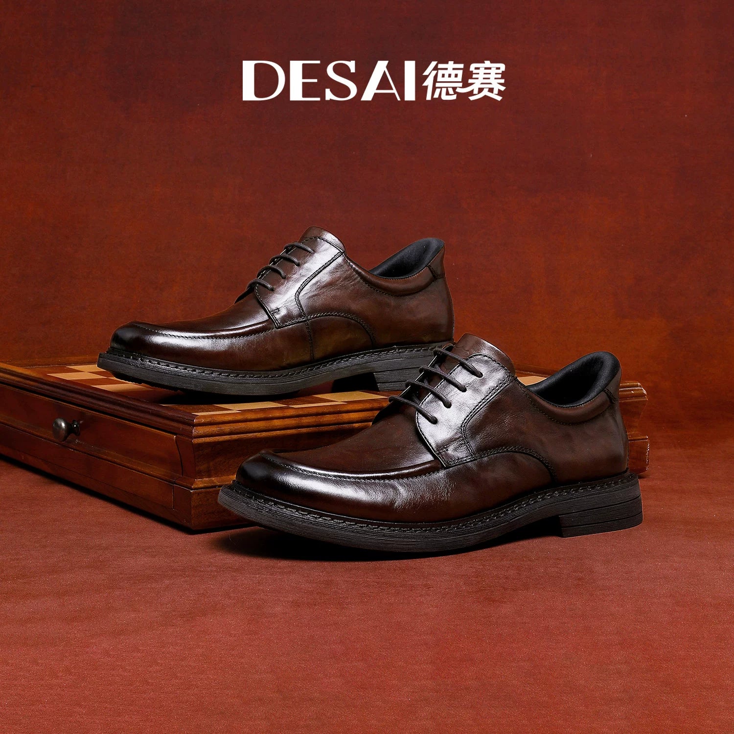 Men's Genuine Leather Leather Shoes, Height Increasing, Soft Sole