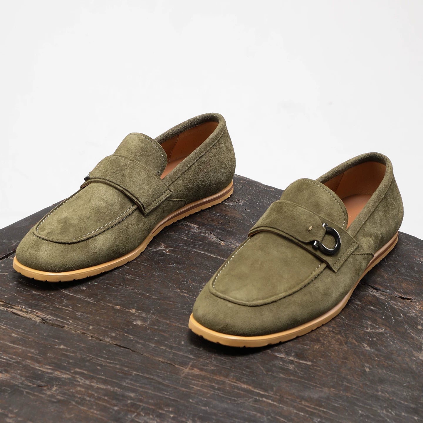 Men's Genuine Leather Loafers, Breathable, Slip-On