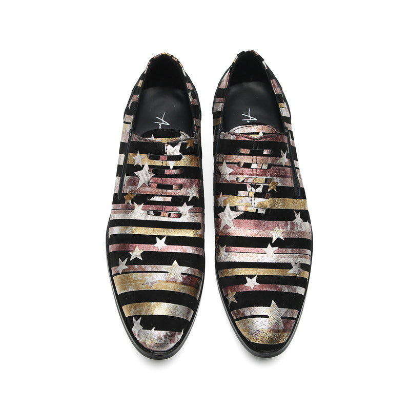 British cowhide foot cover loafers men's breathable business low-top casual leather shoes soft-soled beanie shoes men