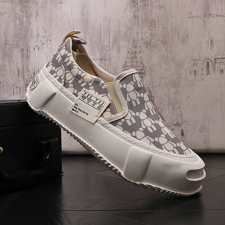 Loafers, men's fashion slip-ons, slip-ons, casual shoes, thick-sole, heightened, breathable, summer men's shoes, men's single shoes