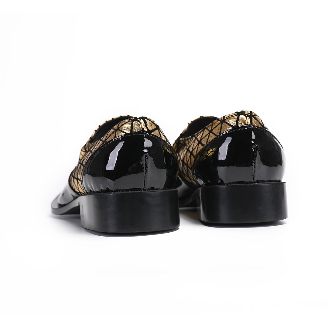 British men's business dress leather shoes leather pointed Oxford shoes men's wedding shoes 2024 new summer men's shoes