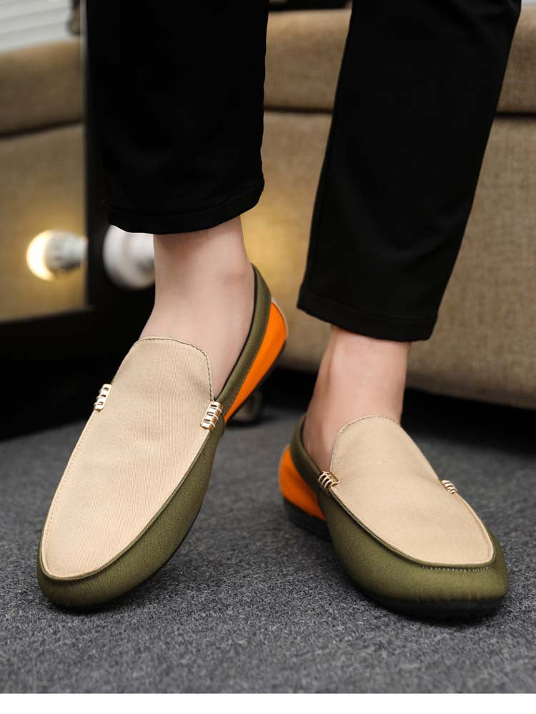 Spring/summer casual sneakers, trendy loafers, men's slip-ons, moccasins, one-step shoes, men's foot