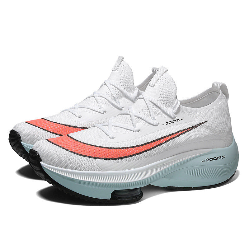 Export shoes men's trendy 2026 summernew arrival flying woven men shoes couple running sports mens shoes