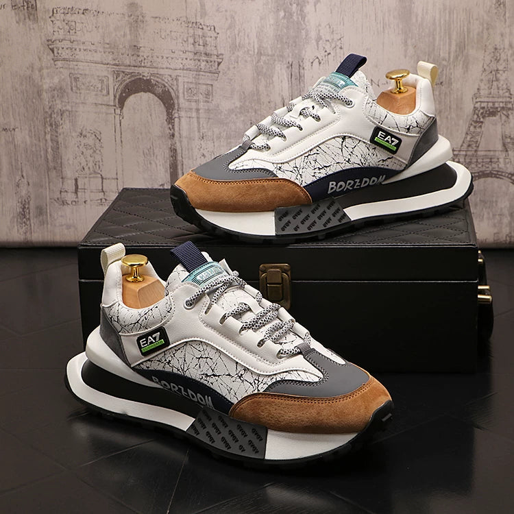 Men's Platform Height-Increasing Retro Dad Sneakers Athletic Casual 2025 New