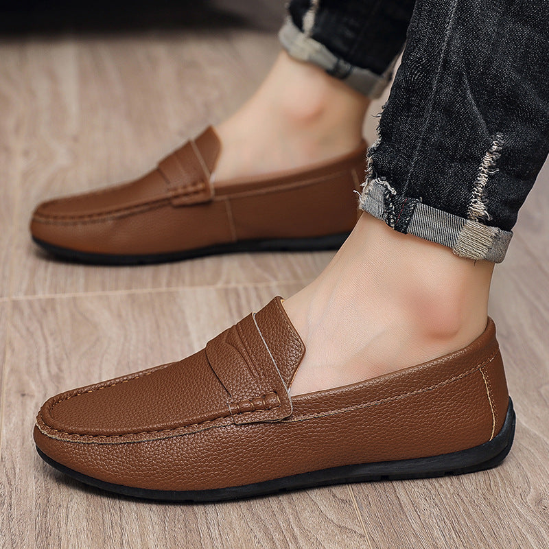 Men's Casual Leather Loafers - Soft Sole, Fashionable Design 1