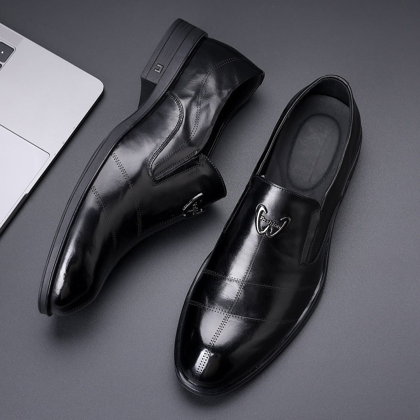 Men's leather dress shoes - spring 2026 new collection - british style business casual loafers 5