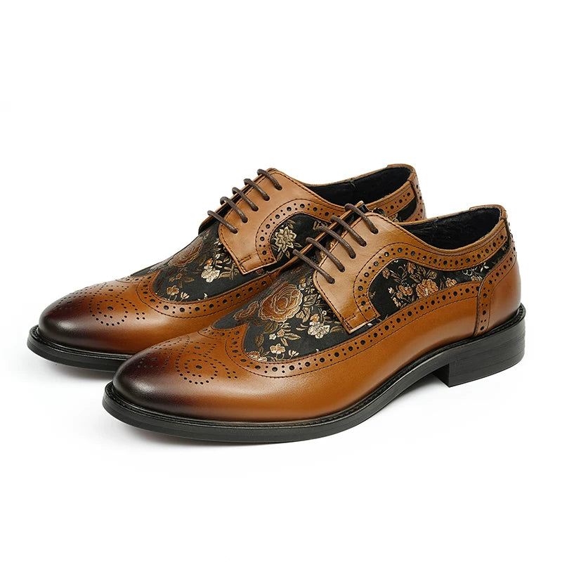 Men's Genuine Leather Derby Shoes, Business, Formal