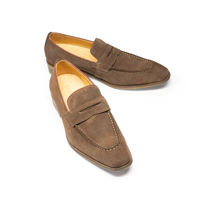 Men's Genuine Leather Loafers, Breathable, Slip-On