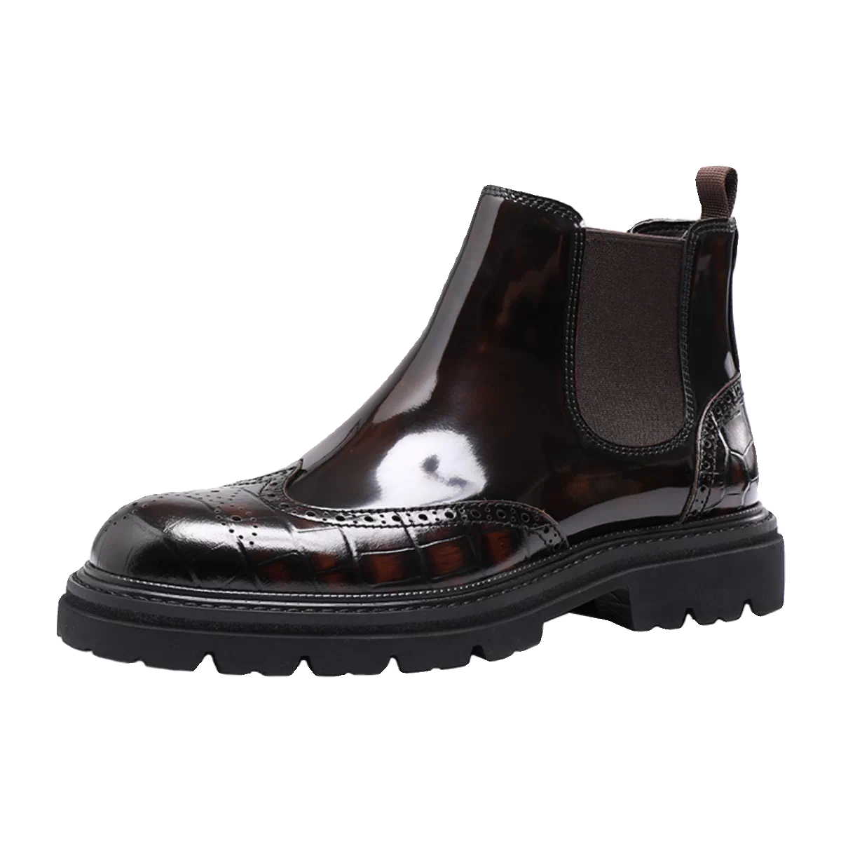 Men's Genuine Leather Chelsea Boots, Thick Sole, British Style