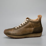 Sitao european station 2026 new arrivalretrocasual style easiest for matchtrendy shoesmen cowhide casual mid-top forrest gump shoes