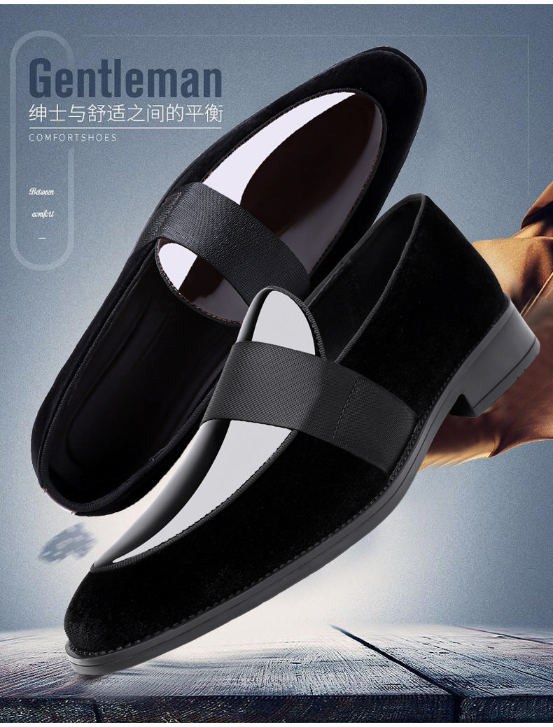 Trendy european cross-border amazon style men's leather dress shoes - pointed toe, black, low-cut, s 7