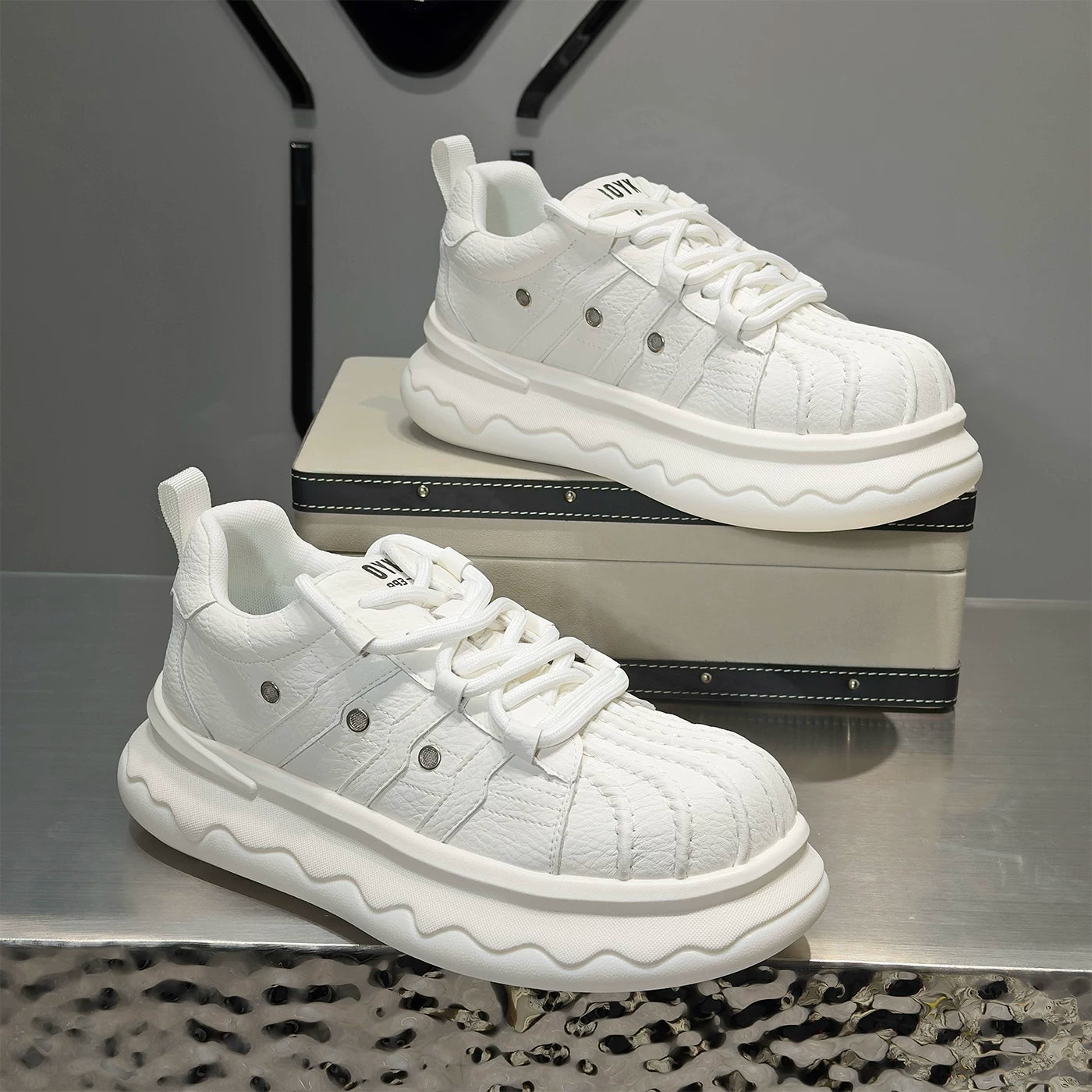 Men's Height-Increasing Platform Shell-Toe Big-Toe Trendy Skate Shoes 2026 New