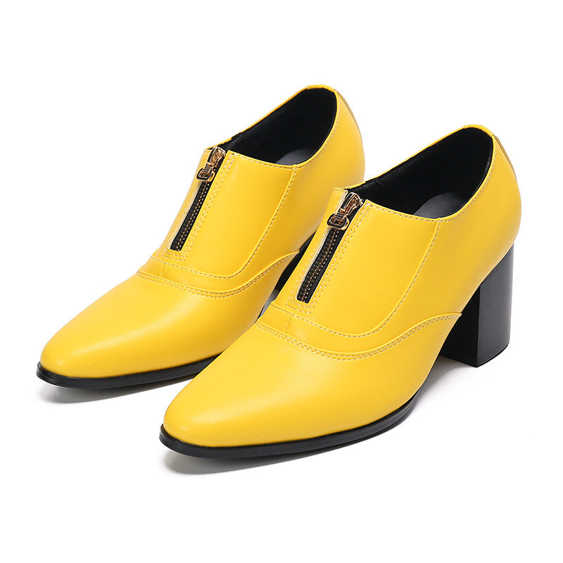 New European and American British Martin boots trendy high-top casual leather shoes men's hairstylist cowhide high-top boots drop shipping