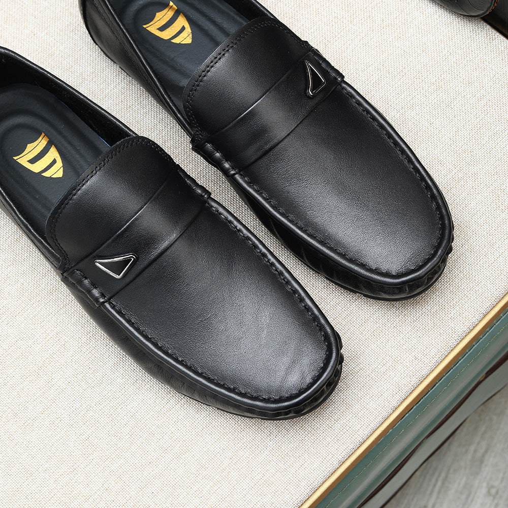 Soft and breathable single-layer cowhide loafers, new for spring/summer 2026. slip-on, comfortable m 9