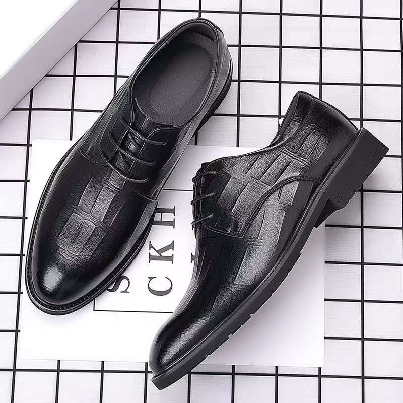 2026 new men's leather dress shoes - business formal, summer breathable, korean style, british style