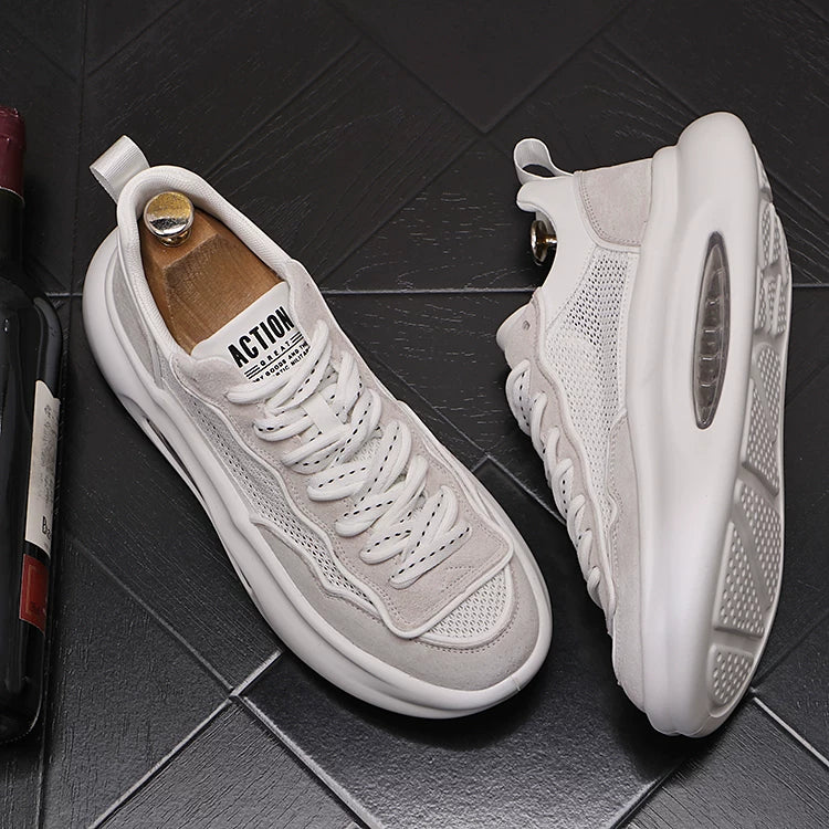 Men's Breathable Mesh Cut-Out Air-Cushion Lightweight Dad Sneakers Athletic Casual Summer