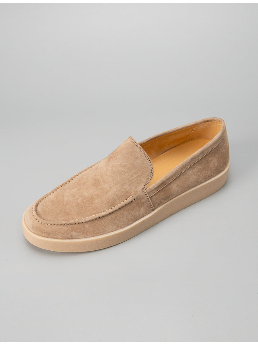 6509a-1 premium velvet loafers - cashmere slip-ons for men - handmade trendy shoes - business casual versatile leather shoes