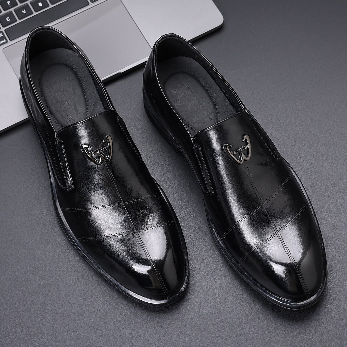 Men's leather dress shoes - spring 2026 new collection - british style business casual loafers 2