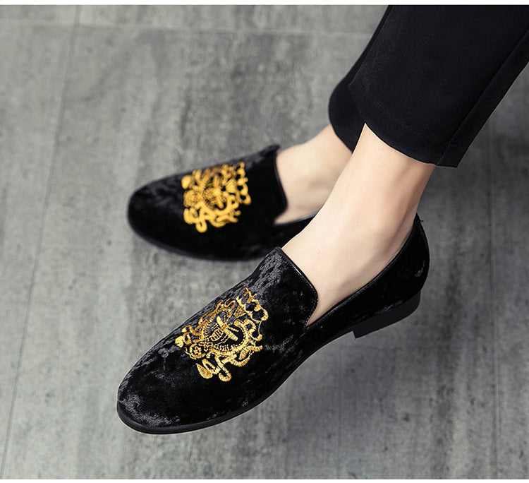 Cross-border autumn corduroy slip-on loafers, british style formal & casual shoes, plus size dress 9