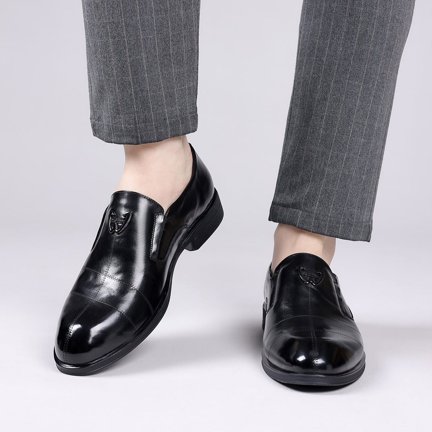 Men's leather dress shoes - spring 2026 new collection - british style business casual loafers 4