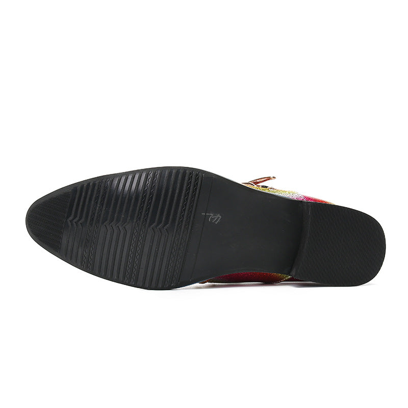 Leather shoes men's new business formal cowhide casual spring and autumn breathable men's British Korean style pointed-toe groom's wedding shoes