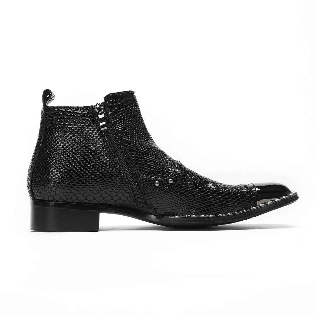 2024 autumn and winter men's boots custom-made small size men's shoes 36 37 large size Martin boots 46 47 48 cowhide Roman leather boots