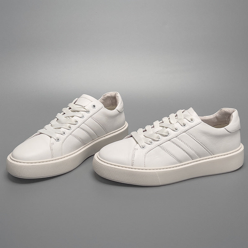 European station guangzhou handmade skate shoes men's new casual shoes chunky sole lightweight breathable versatile high-end white sneakers men's footwear