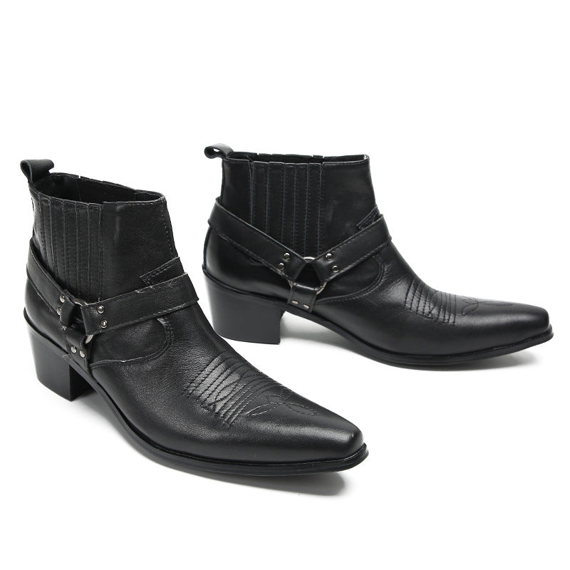 Men's Black Chelsea Boots – Pointed Toe, British Style