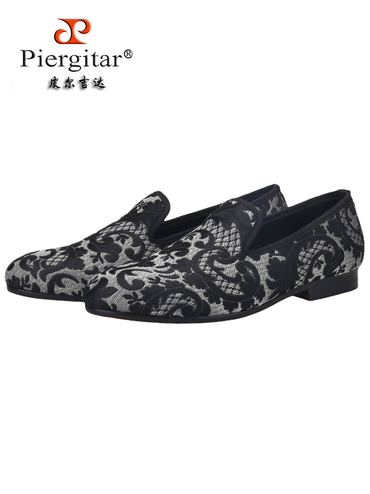 Pilgida's new handmade men's slip-on loafers exported to Europe and the United States palace style smoking shoes large size