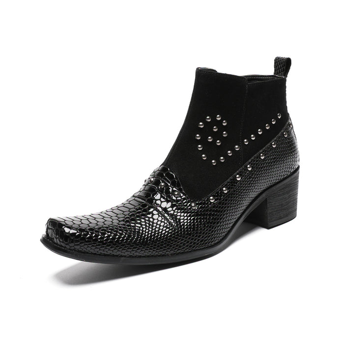 Retro cowhide foreign trade low boots dark metal brand punk boots men and women the same muffin thick-soled Martin boots tide