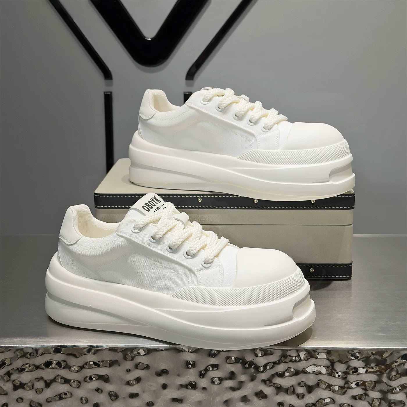 Men's Height-Increasing Platform Big-Toe Canvas Shoes Summer New