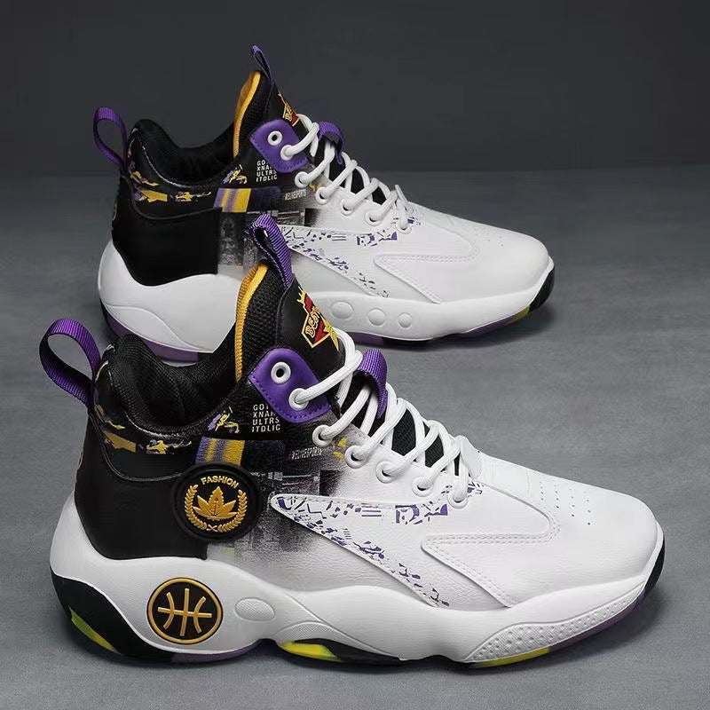 Men's outdoor basketball shoes 2026 new youth sports shoes thick sole non-slip dad shoes soft sole running shoes