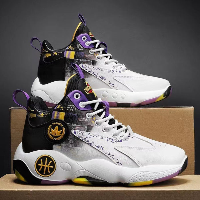 Men's outdoor basketball shoes 2026 new youth sports shoes thick sole non-slip dad shoes soft sole running shoes