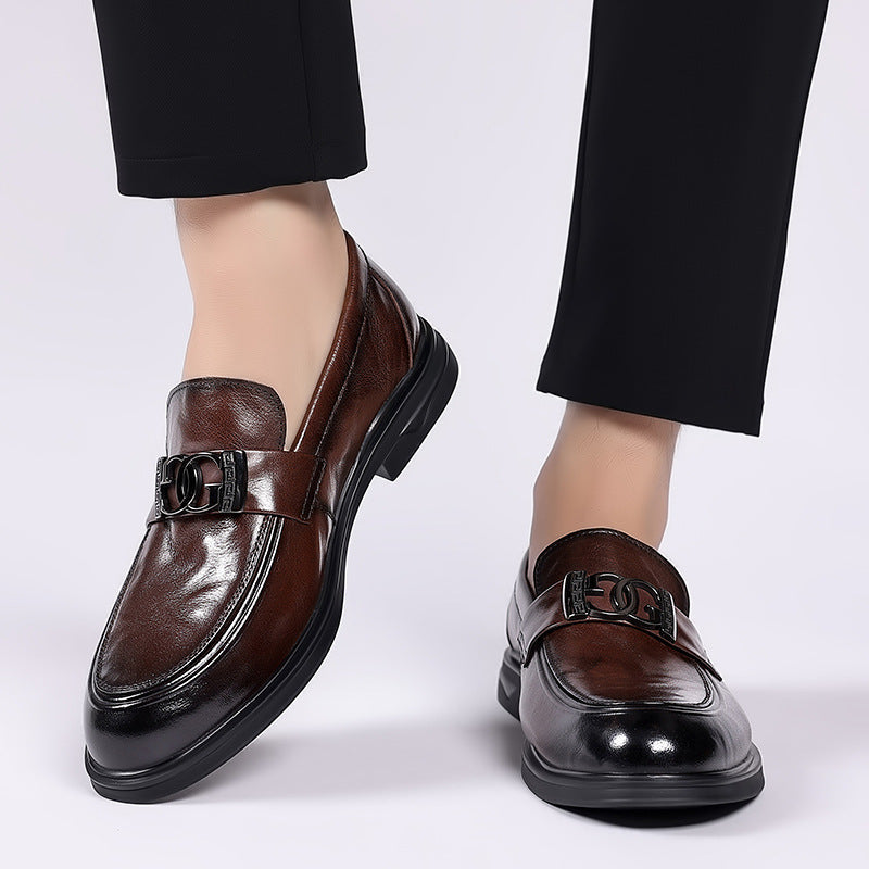 2026 autumn breathable casual leather shoes men's formal business loafers new trendy moccasins 3