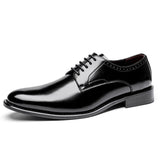 Men's leather dress shoes - genuine leather, british style, smooth upper, formal business derby shoe