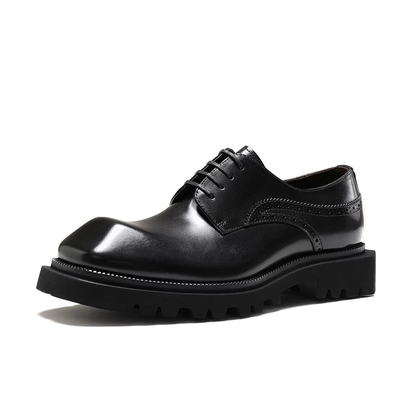 Men's Derby Shoes, Height Increasing, Thick Sole