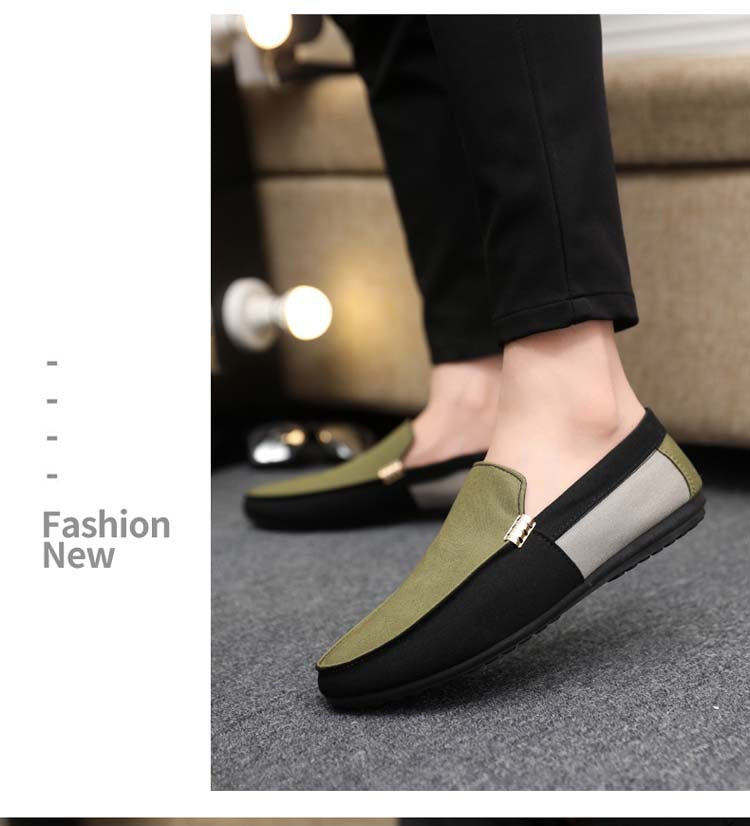 Spring/summer casual sneakers, trendy loafers, men's slip-ons, moccasins, one-step shoes, men's foot